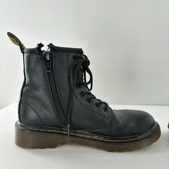 Dr. Martens 1460 J. Lace Up Side Zipper Combat Boots Size US 1 - Picture 5 of 12